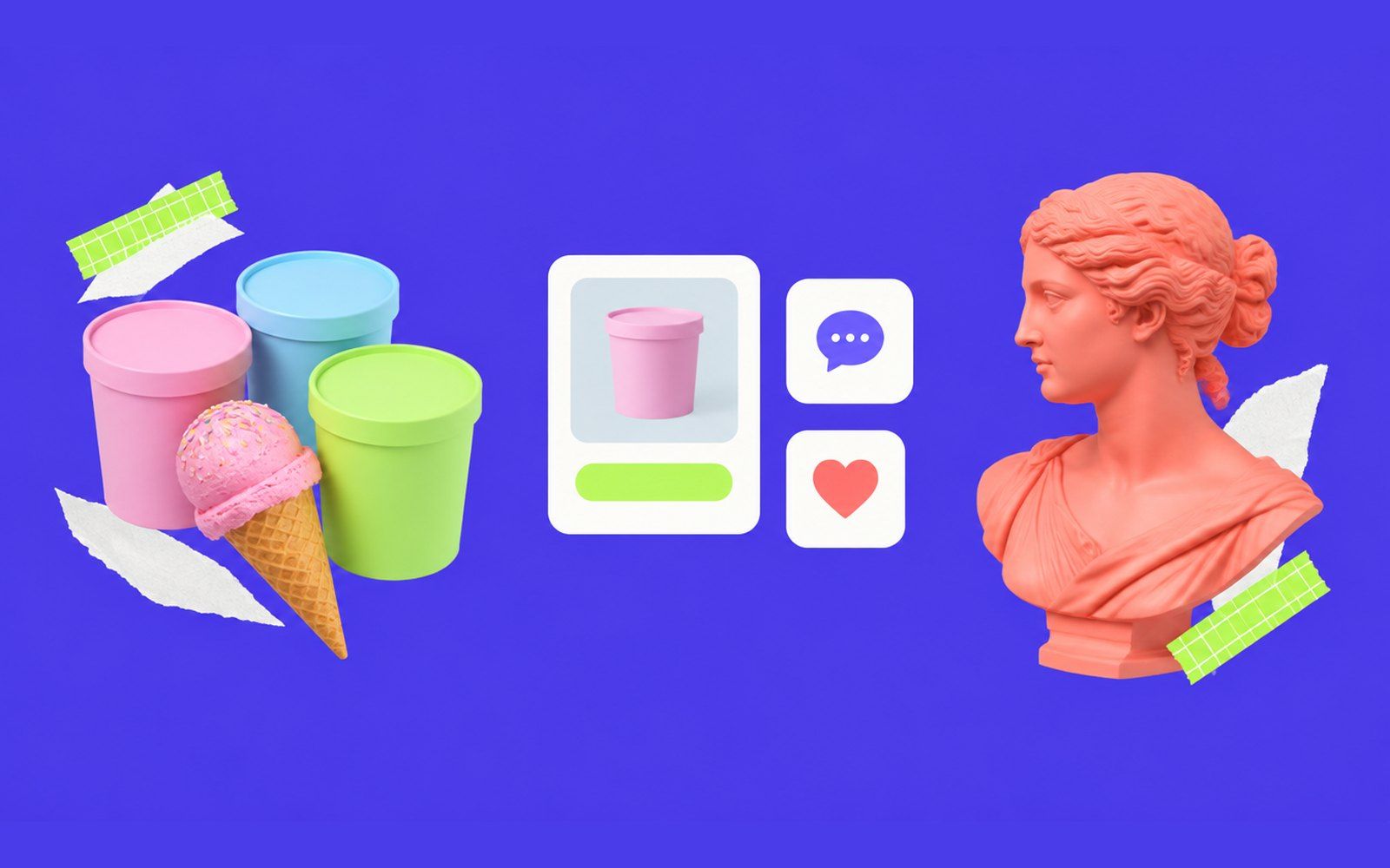 Case study cover for the hygge. ice cream website built by Ikonik Studio